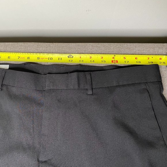 Perry Ellis Portfolio Dress Pants Men's 38 x 32 Slim Fit Black Business Office - Picture 10 of 14